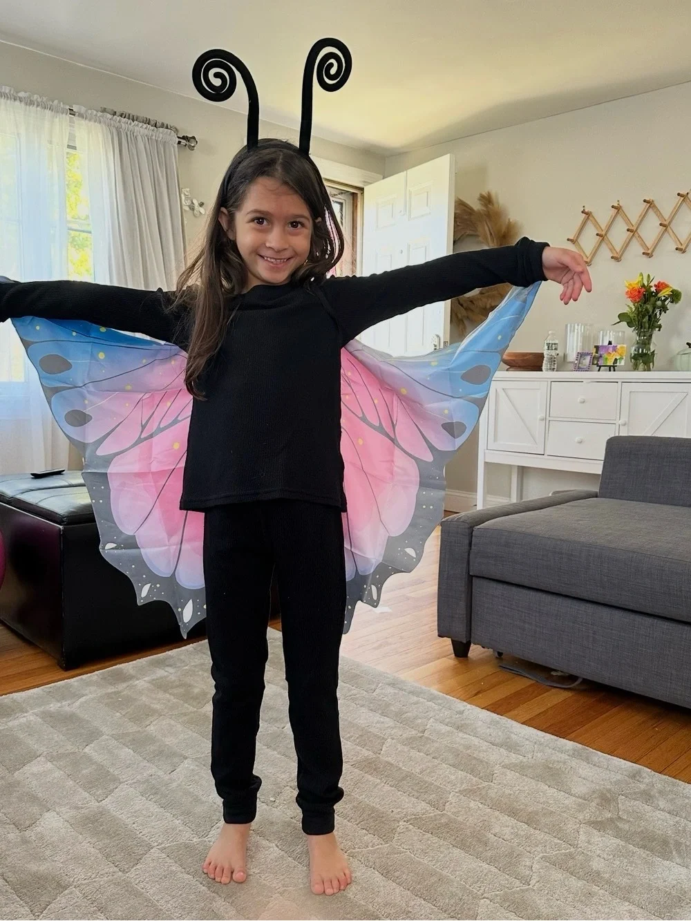 Kids Butterfly Wings Size Small Pink Blue Fairy Halloween Costume